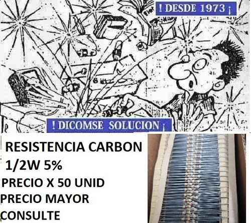 Resistencia Carbon 1/2w 5% 120 Ohm X 50 Unid 0
