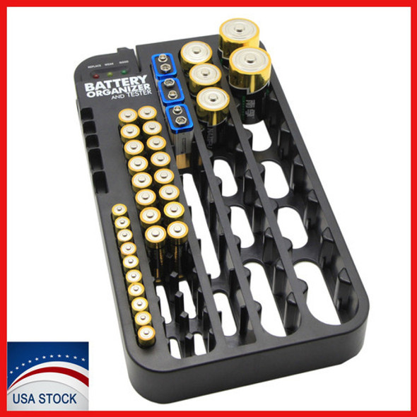 Aaa Batería Aa Almacenamiento Organizador De Casos Con Proba 1