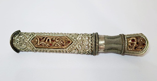 Antigua Daga Ceremonial Tibetano Siglo Xix 0