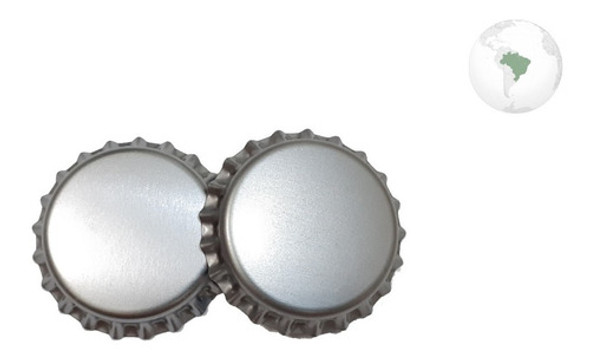 300 Tampinhas Garrafa Cerveja Pry Off Prata 1 300 Tampinhas Garrafa Cerveja Pry Off Prata 1