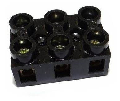 Conector P/chuveiro 16mm C/3bornes Baquelite - Kit C/ 2 0