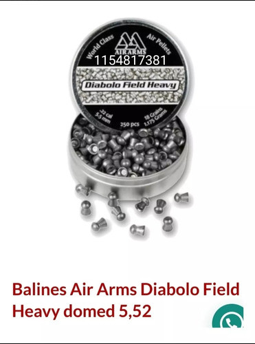 Balines Air Arms 5.5 Aire Comprimido Los Mejores Del Mundo 1