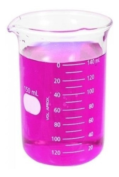 Copo Bequer Forma Baixa 100ml Vidro Alta Resistência Becker 1
