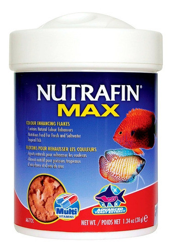 Alimento Peces Tropicales Realza Color Escamas 38g. Nutrafin 0