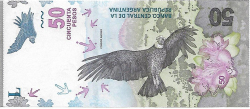 Billete $ 50 Condor Reposicion Sandleris F. 2 Unc Palermo 1