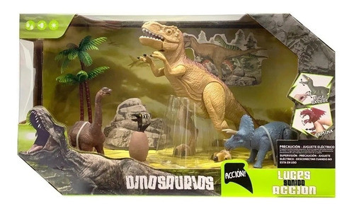 Set De Dinosaurios T-rex Con Luz Y Sonido 7096 Jurásico 0