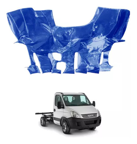Tapete Vinil Azul Corte Cambio Emcima Para Caminhao Fiat Par 0