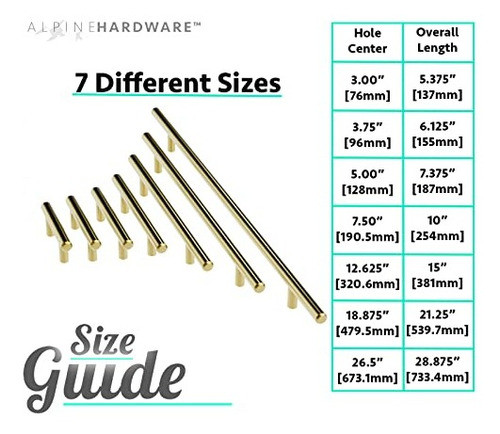 25 Tiradores De Estilo Europeo Macizo 155mm - Dorados 1