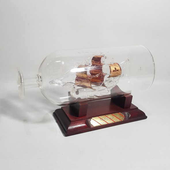 Antigua Decoración Barco Mayflower Vidrio England Mag 62279 0