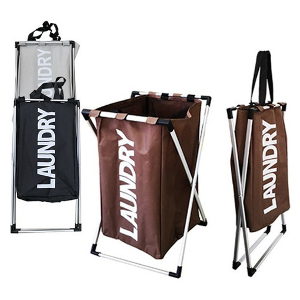 Cesto Laundry Lavanderia Base Aluminio Tela Crystal Rock 0