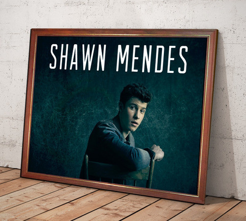 Shawn Mendes Poster Enmarcado Listo Para Colgar 1