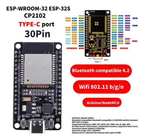 Esp 32  Wifi Bluetooth Usb C Arduino Programable 1