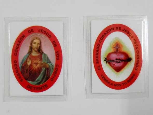 Detente Sagrado Corazón De Jesús - Plastificado- 10 Unidades 0