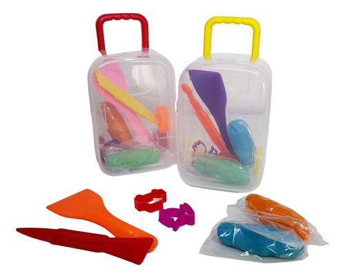 Valijita Carrito Souvenirs  Masa + Molde + Herramientas X25u 0