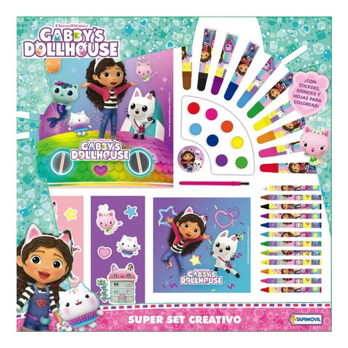 Gabbys Dollhouse Super Set Creativo Con Stickers Cod 01014 0
