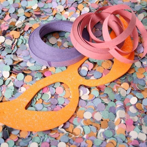 1 Pacote Confetes Redondo Papel Festa Carnaval Colorido 80g 1
