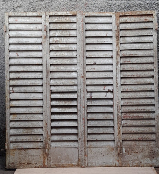 Antigua Celosía De Metal Ventana Mueble Industrial U Otros 0