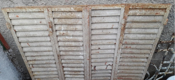 Antigua Celosía De Metal Ventana Mueble Industrial U Otros 1