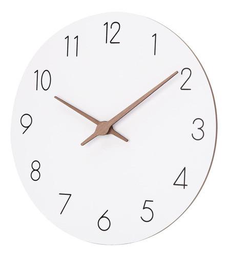 Reloj De Pared Blanco Silencioso Simple Elegante 30 Cm 1