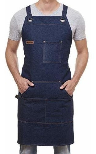 Arawak Brave Denim Delantal Para Chef Cocina Barbacoa Parril 1