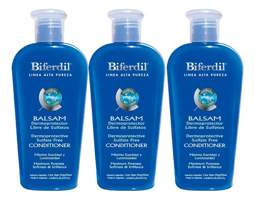 Balsamo Biferdil Libre De Sulfatos Dermoprotector X 255 X3u 0