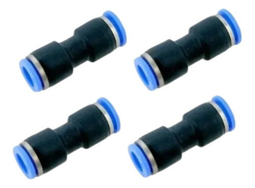 União Emenda Reta Pu 4mm Pneumática Engate Rápido 20 Peças 0