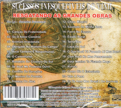 Cd Dom E Ravel - Sucessos Inesquecíveis Do Vinil 1