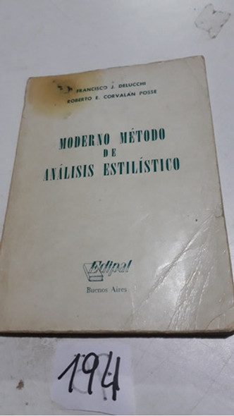 Moderno Metodo De Analisis Estilistico Deluchi Corvalan Pose 1