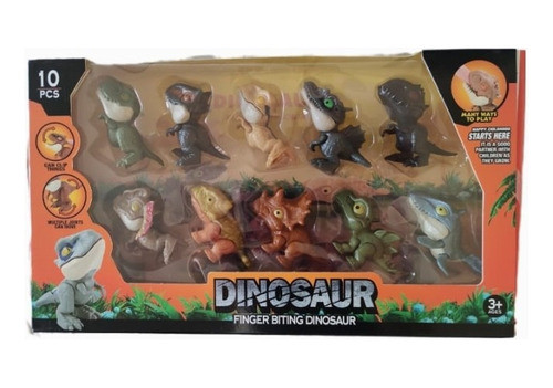Dinosaurio Finger Pack Set X 10 Caja Blue Rex Modelo 1 1