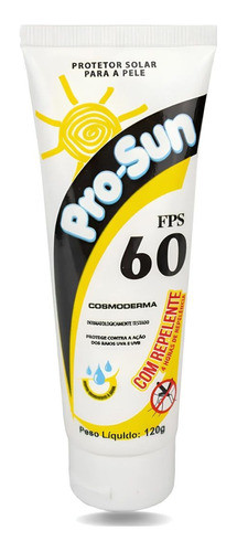 Protetor Solar Pro Sun Fps 60 Com Repelente 120g 0