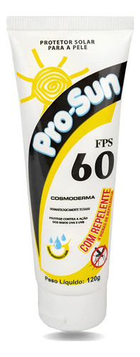 Protetor Solar Pro Sun Fps 60 Com Repelente 120g 0