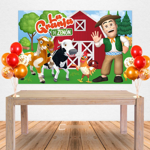Fondo De Tela La Granja De Zenon  Decoración Cumpleaño Candy 1