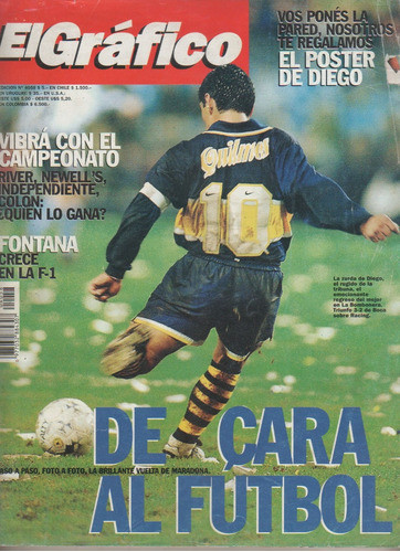 El Grafico Nº 4063 Maradona En Boca La Cara Del Futbol 1997 0