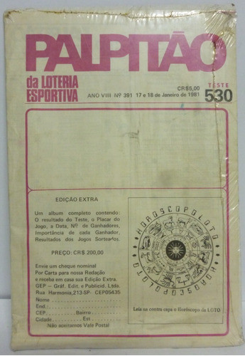 Palpitão Loteria Esportiva 0