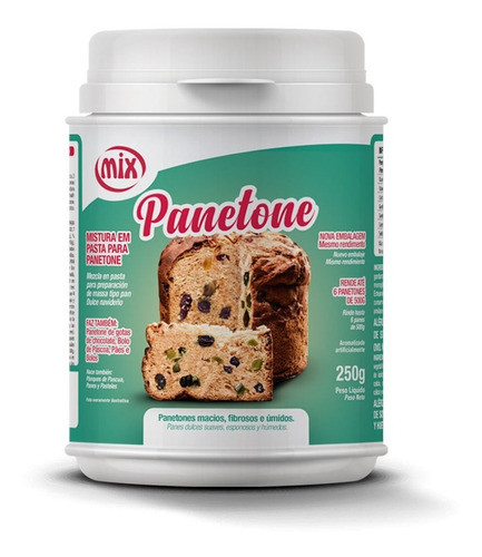 Kit 05 Preparado Massa Panetone Ou Chocotone Mix 250g Natal 0