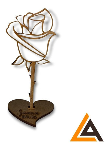 Combo 12 Centrales De 30 Cm De Rosa Calada Con Base Corazon 1