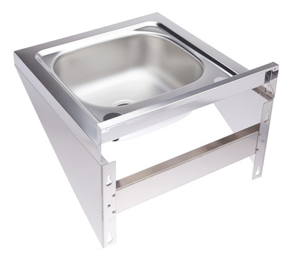 Lavatório Industrial De Parede Em Aço Inox 40x40 Cm 95000/00 1 Lavatório Industrial De Parede Em Aço Inox 40x40 Cm 95000/00 1
