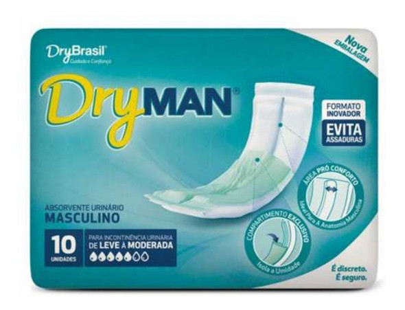 Absorvente Masculino - Dry Man - Kit 4 Pct - C/ 10 Unidades 0
