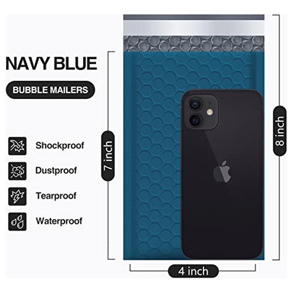 Sobres Burbujas Plastico Azul Navy  100u 10x20cm Ucgou 1