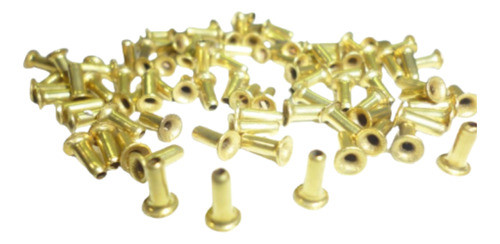 Lote De 1100 Remaches De Bronce Huecos Mini 0