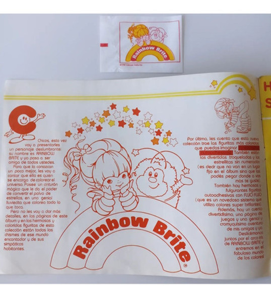 Álbum De Figuritas Rainbow Brite Y Unsobre De Figuritas 1