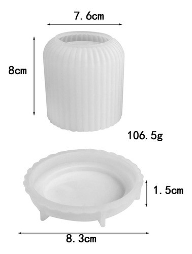 Modelo De Silicone Para Copo De Vela, Modelo De Vaso Listra 1