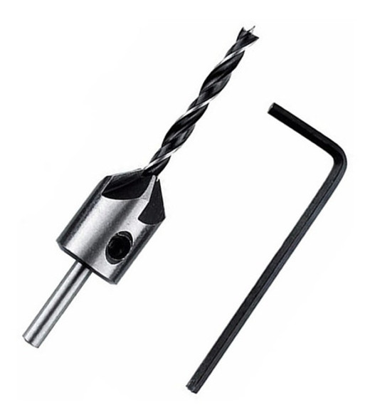 Mecha Biseladora Tornillos Madera 5mm Ruhlmann Avellanador 0