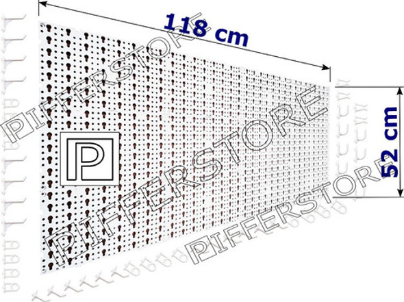 Painel P/ Ferramentas Em Plástico Branco C/ 48 Ganchos 1 Painel P/ Ferramentas Em Plástico Branco C/ 48 Ganchos 1