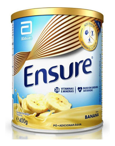 Ensure Pó Sabor Banana 400g Suplemento Adulto Gamer 0