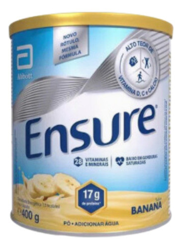Ensure Pó Sabor Banana 400g Suplemento Adulto Gamer 1
