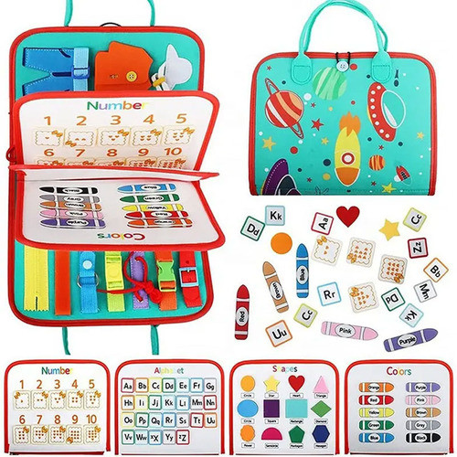 Montessori Toddler Busy Board Aprendizagem Educacional. 1