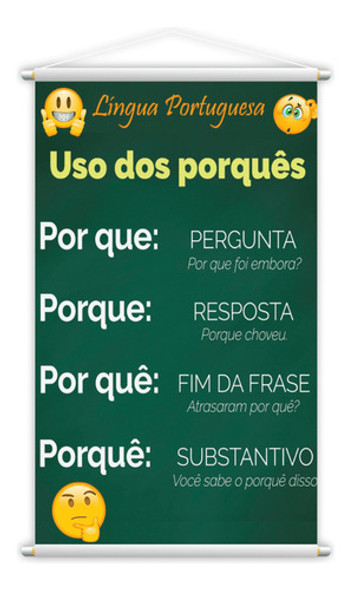 Banner O Uso Dos Porques - 120x65 G 0