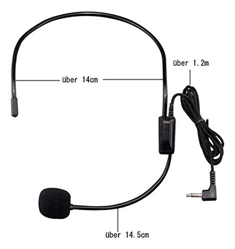 Micrófono Condensador Manos Libres Cable Conector Conector F 1