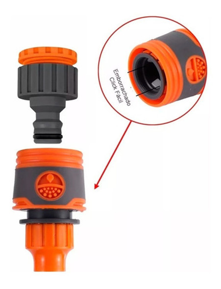 Engate Rápido Emborrachado Micro Tubo 8mm Irrigação + Bico 0 Engate Rápido Emborrachado Micro Tubo 8mm Irrigação + Bico 0